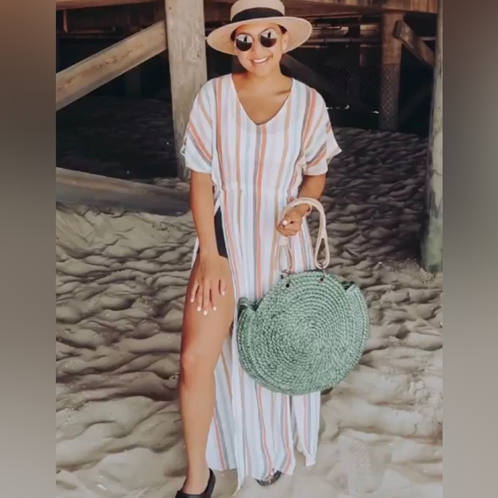 Coastal Maxi Sunny Coverup